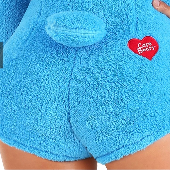 ★ BNWT Officially Licensed ♡Care Bears™♡ ☆Grumpy🌧Bear☆ Authentic Adult Romper ★ - Picture 5 of 6